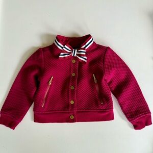 Janie and jack rec Quilted Jacket with Striped Bow